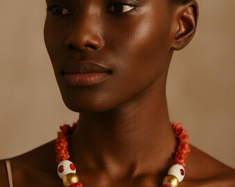 Stylish Red Turquoise necklace