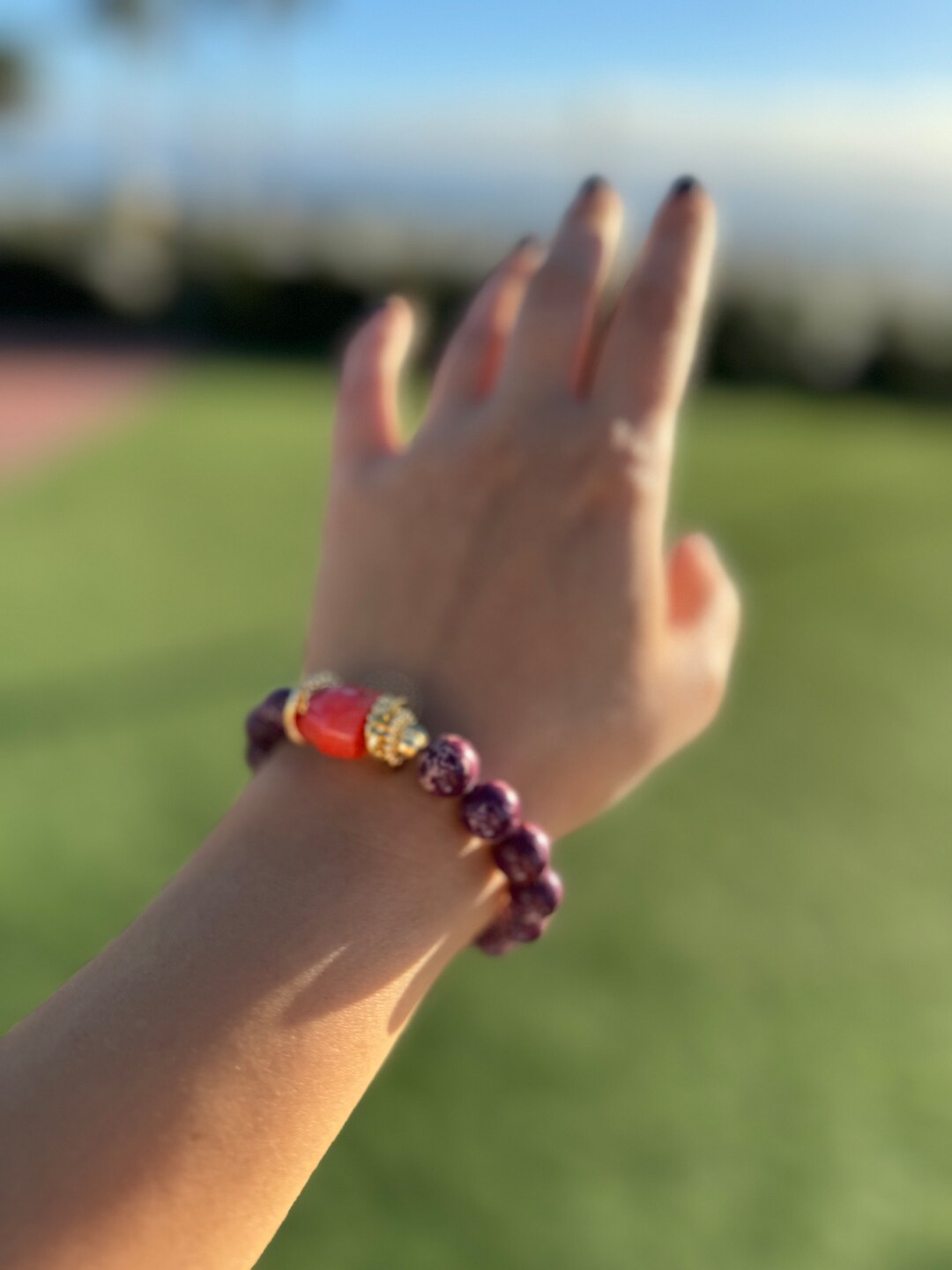 Pink ZEBRA JASPER Bracelet Etsy