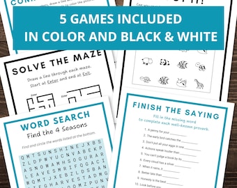 Alzheimer's Activity Kit; Dementia Games; Memory Game; Games for Seniors with Dementia; Printable Brain Games for Seniors; Dementia Puzzle