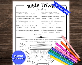 Jeu-questionnaire sur la Bible pour enfants, Quiz de l'école du dimanche, Jeux pour l'église, Jeux chrétiens, Soirées jeux en famille, Coloriage de la Bible, Jeux bibliques