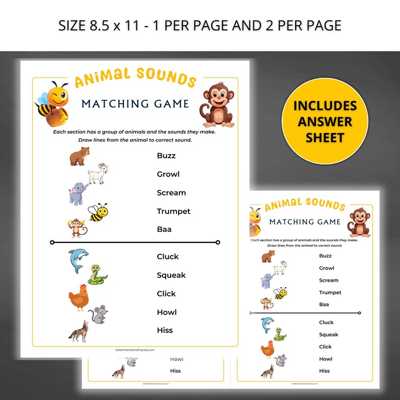 Memory Game; Animal Sounds Matching Game for Seniors; Activities for ...