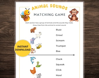 Memory Game; Animal Sounds Matching Game for Seniors; Activities for Seniors with Dementia; Dementia Activity Sheets; Dementia Activities