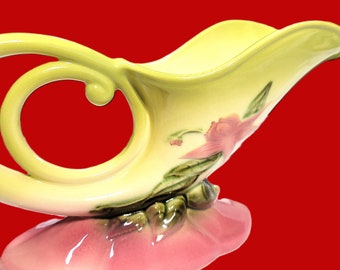 Rare Vintage Chartreuse Yellow Cornucopia Planter Rare Vintage Chartreuse Yellow Cornucopia Planter