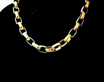 Vintage Anne Klein Gold Tone Necklace - Chunky Rolo Chain