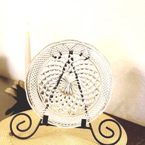 Anchor Hocking Wexford Cake Platter: Diamond Point Glass Plate