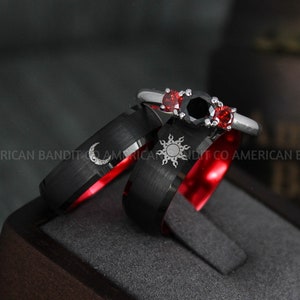 Anelli Sole e Luna, Anelli nuziali Sole e Luna, Fedi nuziali Sole e Luna, Gioielli Sole e Luna, Anelli di coppia, Anelli di coppia abbinati