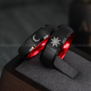 Anelli Sole e Luna, Anelli nuziali Sole e Luna, Fedi nuziali Sole e Luna, Gioielli Sole e Luna, Anelli di coppia, Anelli di coppia abbinati