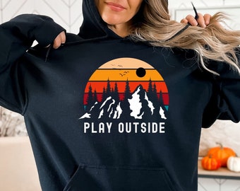 Spielen Sie draußen Hoodie, Spielen Sie draußen Sweatshirt, Holen Sie sich draußen Sweatshirt, Männer Hoodie, Frauen Hoodie, Sonnenuntergang Sweatshirt, Sonnenuntergang Hoodie