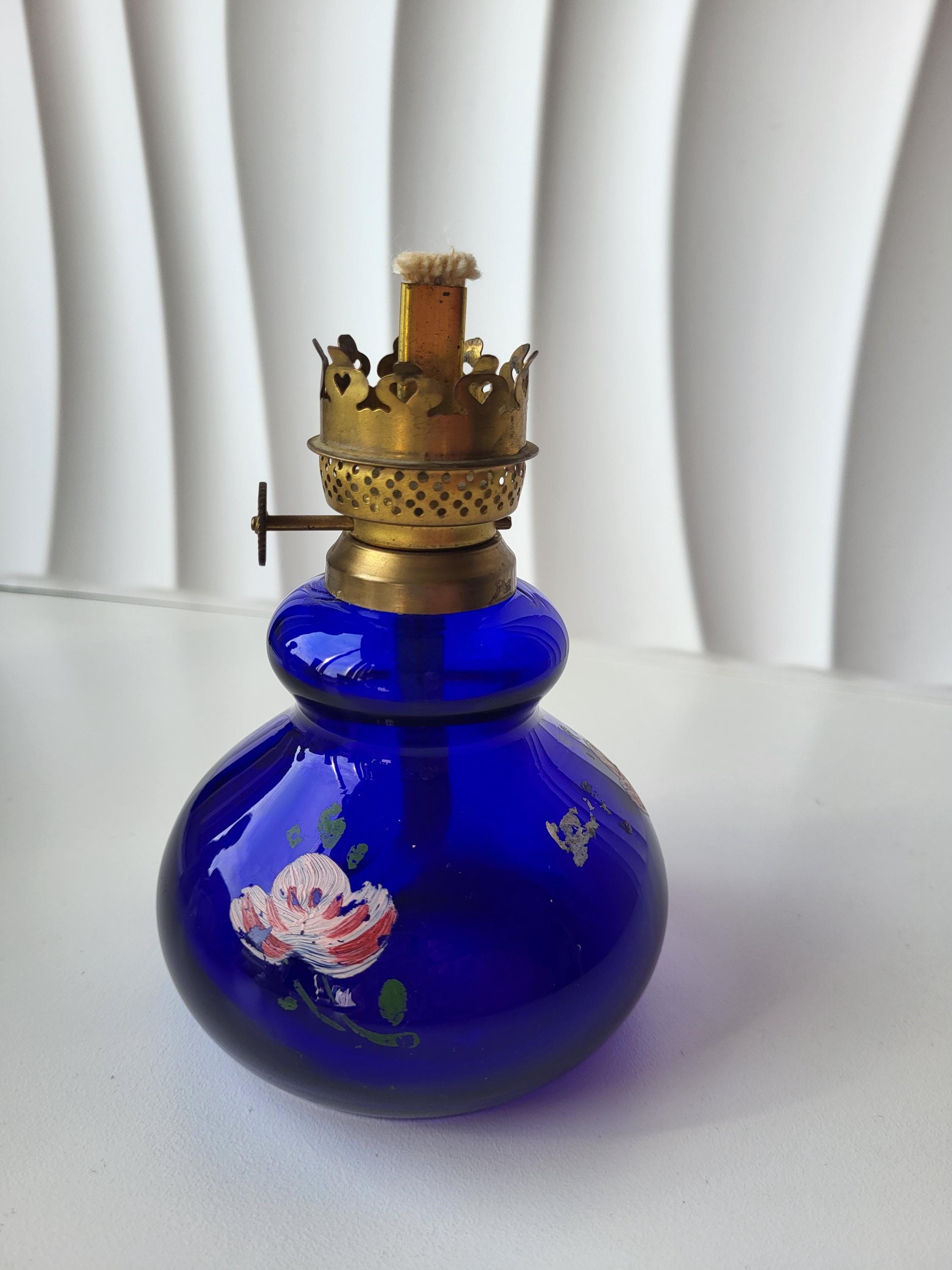 Cobalt blue oil lamp - Etsy 日本