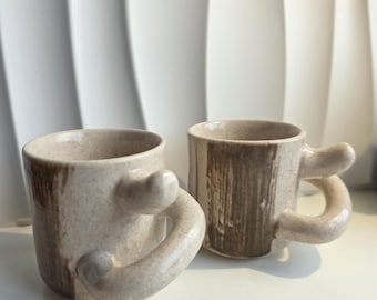 ヴィンテージ ポラスデザイン セラミックマグカップセット – デンマーク ミッドセンチュリー コーヒーカップ – スカンジナビア陶器