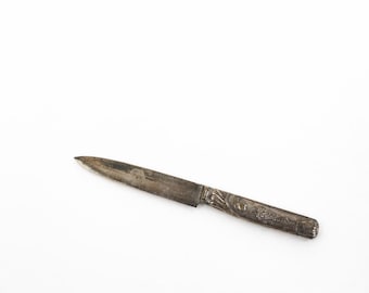 Cuchillo de mesa vintage Örebro Austria 16 cm Mango decorativo Cubiertos europeos