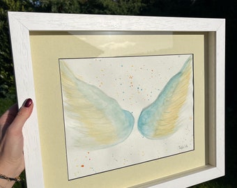 Angel Wings Watercolor Painting