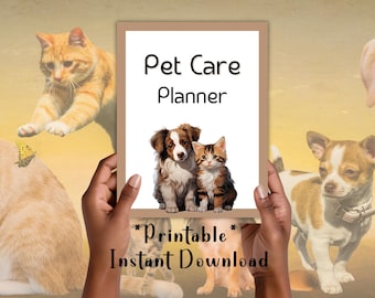 Pet Health Planner, Pet Care Planner, Pet Planner, Dog Health Planner, Cat Health Planner, Printable Pet Care Binder, Health Tracker for Pet