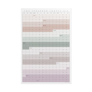 Kalenderposter 2026 | Maandagstart | Wandkalender, jaar in één oogopslag Desert Bloom