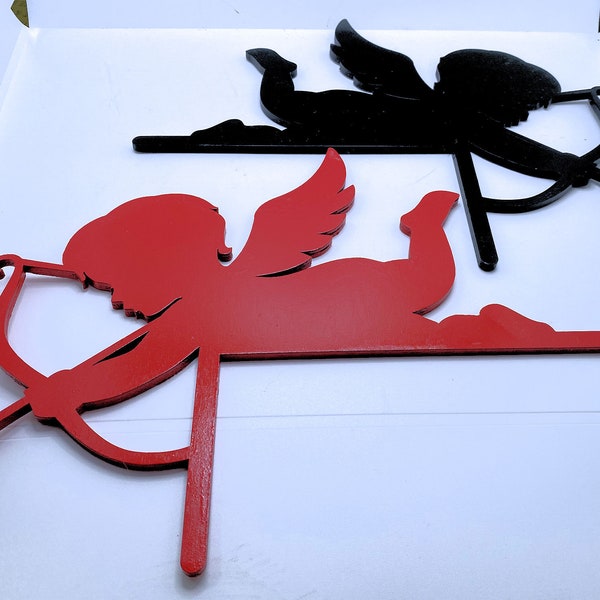 Valentines Day Cupid Door Corner| Left or Right side| Choice of Black ,White, Red or Pink