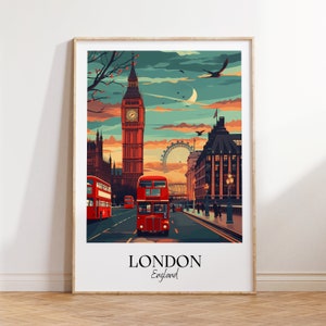 Impresión de la ciudad de Londres, cartel de viaje de Londres, regalo de viaje de Inglaterra, descarga digital de Londres, cartel de Inglaterra, regalo de Londres