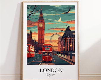 London city print, London travel poster, England travel gift, London digital download, England poster, London gift