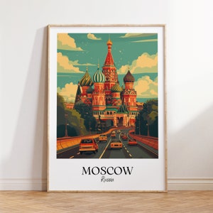Moscow city print, Moscow travel poster, Russia travel gift, Moscow digital download, Russia poster, Moscow gift, Moscow decor, Russia gift