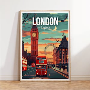 Impresión de la ciudad de Londres, cartel de viaje de Londres, regalo de viaje de Inglaterra, descarga digital de Londres, cartel de Inglaterra, regalo de Londres