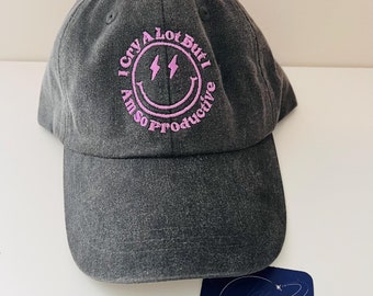 Swiftie Distressed Baseball Cap, Embroidered Quote Hat