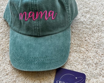 Embroidered mama Baseball Hat - mama Cap - Summer Beach Hats - Mothers Day Gifts - Personalized Gifts- Spring Break Cap - Mama Hat