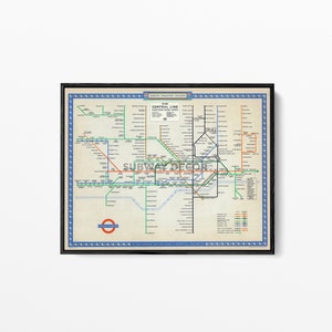 1933 Vintage London Underground Map - Beck&#39;s Iconic Design