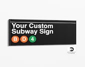 Personalized NYC Subway Sign Canvas: Custom Home Decor - Etsy