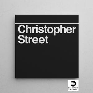 Christopher Street Subway Sign: Officially Licensed NYC Platform Replica