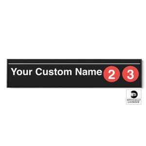 Personalized Subway Sign Canvas - Custom Name and Lines | Subway Home Decor | NYC Wall Art