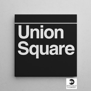 Square NYC Subway Platform Sign | Union Square Subway Sign | New York City Subway Sign