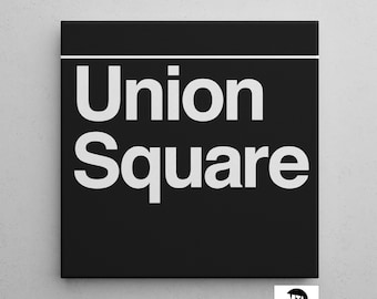 Union Square Subway Sign: Officially Licensed NYC Platform Replica
