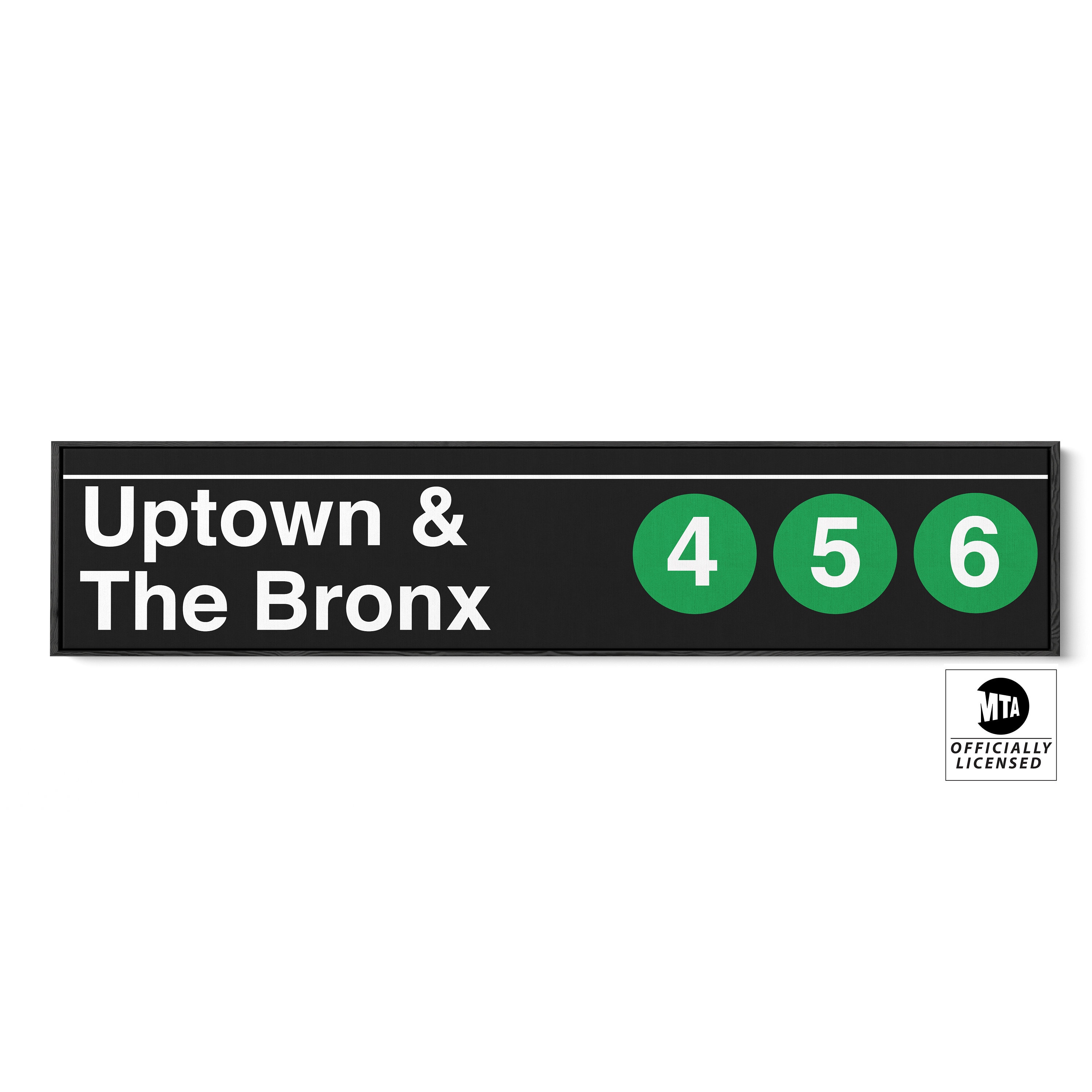 Uptown & the Bronx Subway Sign - NYC 4, 5, 6 Trains Decor