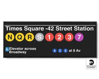 Times Square - 42 Street Subway Station Sign - Tall Version Times Square - 42 Street Subway Station Sign - Tall Version
