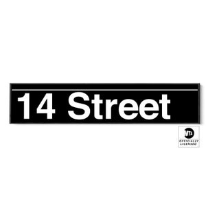 14 Street Subway Sign: Vintage NYC Platform Decor