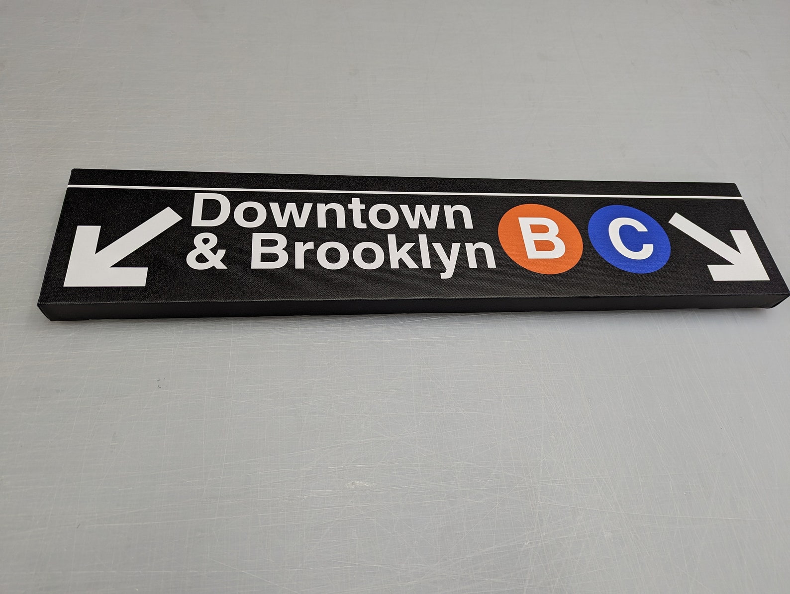 B Train Sign NYC Subway Sign: Downtown & Brooklyn, B/C Train Lines - Etsy