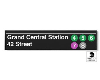 Grand Central Station Subway Sign: NYC Transit Art