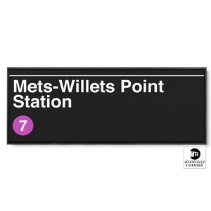 Señal de metro de la estación Mets Willets Point - Tren 7 - Versión alta