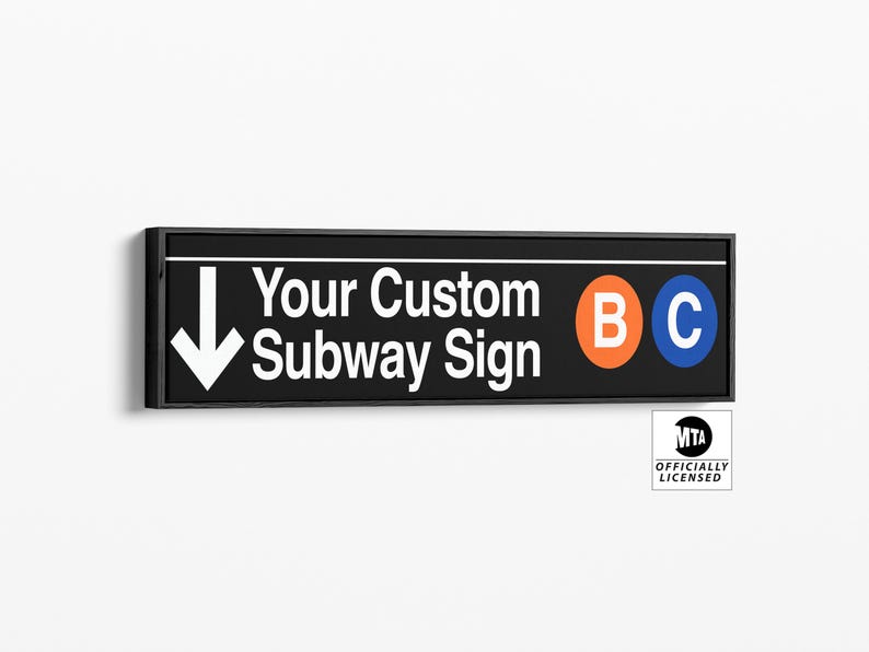 Personalized Subway Sign - Custom Name and Lines | Subway Home Decor ...