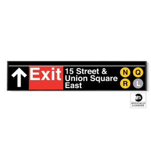 15 Street & Union Square Subway Sign: NYC Transit Decor