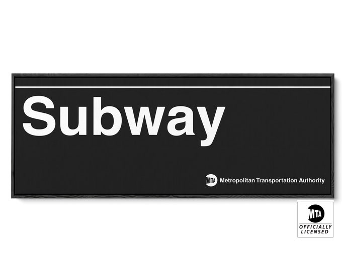 Personalized Subway Sign with MTA Logo - Custom Name and Lines - NYC Subway Sign Print