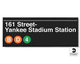161 Street Yankee Stadium Station Subway Sign - B/D/4 Train