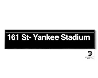 Yankee Stadium Subway Sign: Vintage Bronx Metro Decor