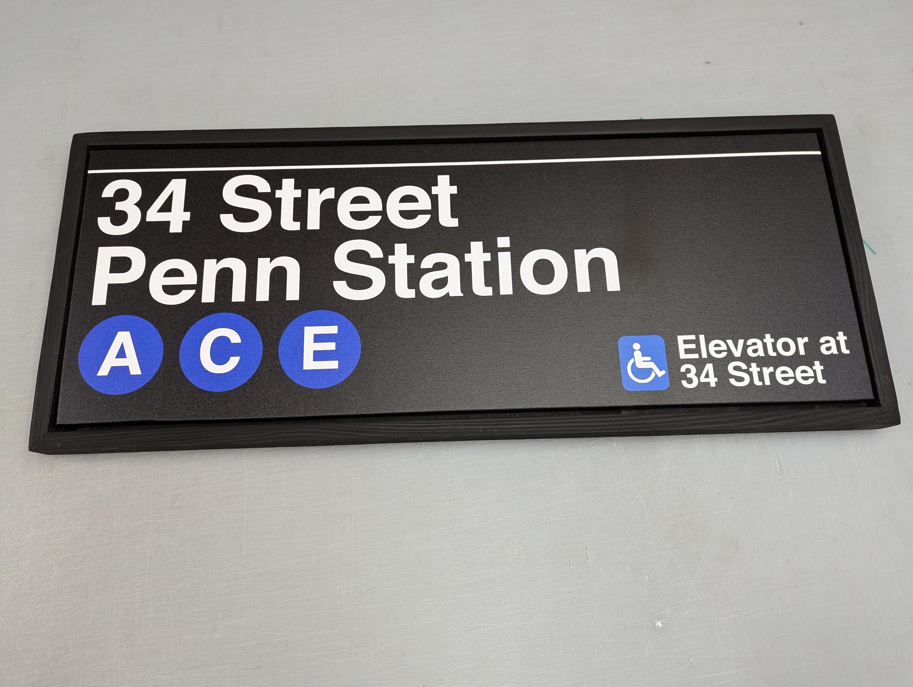 34th Street-penn Station Subway Sign: NYC Urban Decor - Etsy