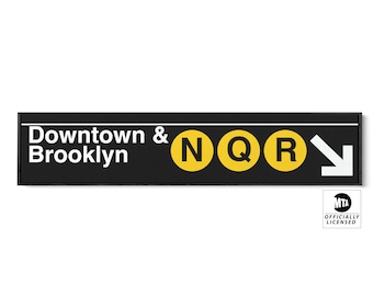 57 Street Subway Sign: NYC Transit Art - NQRW Train Lines - Etsy