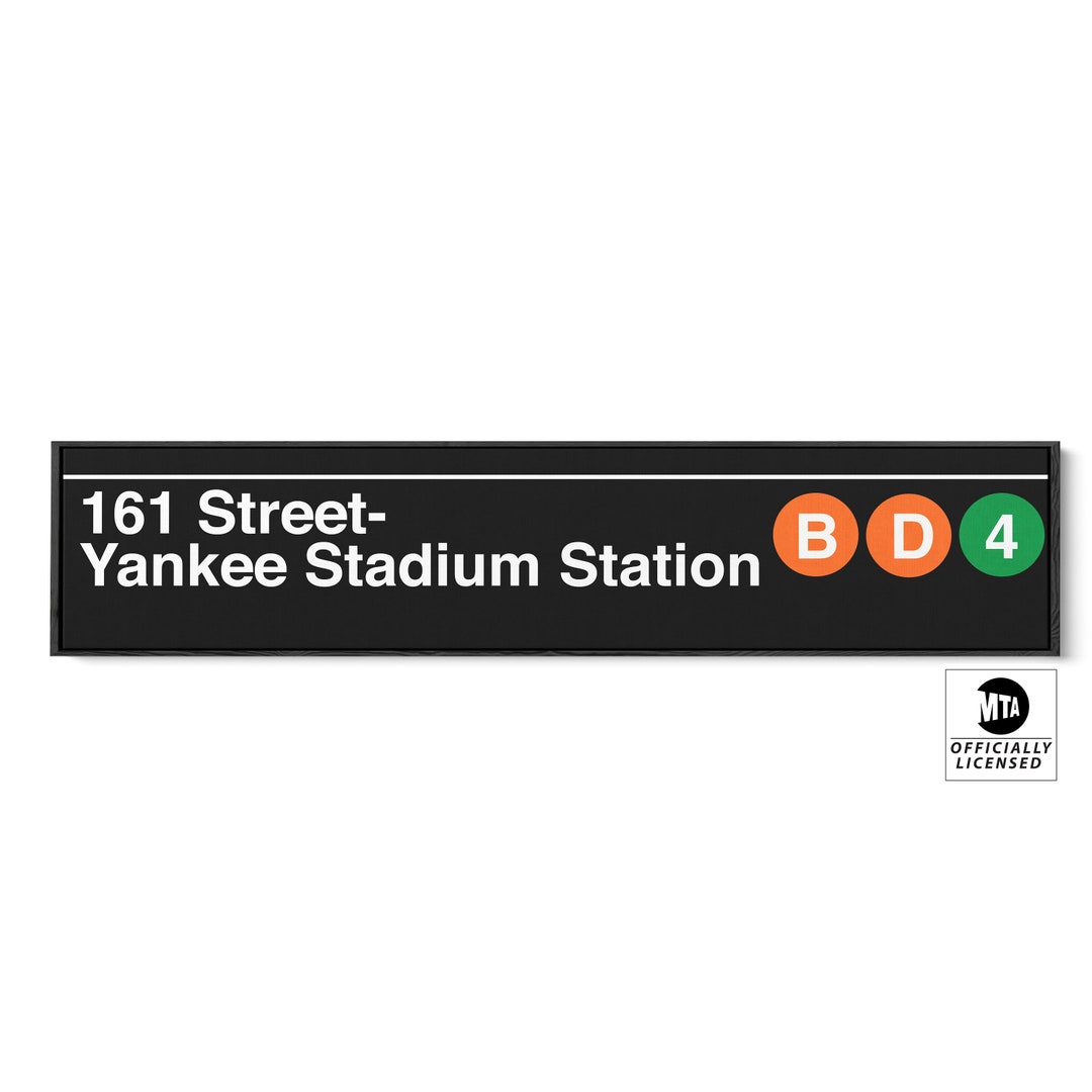 Targa In Metallo Retrò Anjoes Yankee Stadium New York Subway 161, 20,3x30,5 Cm, Decorazione Da Parete Per Bar, Garage, Ufficio