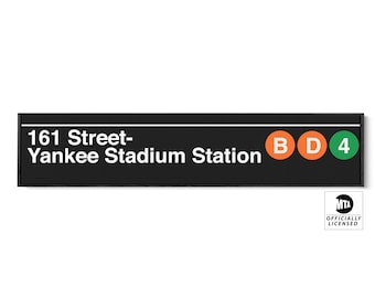 161st Street-Yankee Stadium NYC Subway Sign - Vintage Bronx Metro Decor