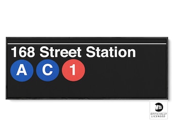 168 Street Station Subway Sign: Vintage NYC Transit Art