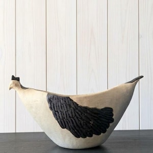 Decorative Handcrafted Ceramic Hen, Egg Container, Plant Pot, Original Handmade Gift