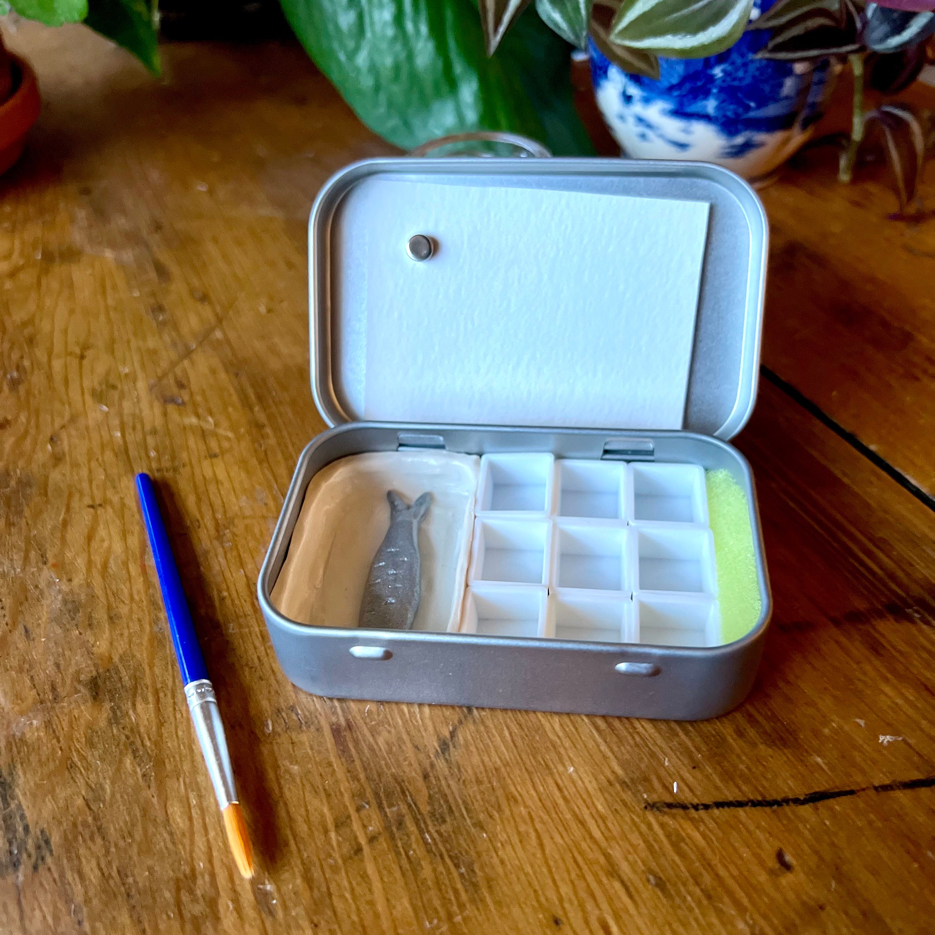 Sardine Tin Travel Watercolor Gouache Palette Portable Paint Tin