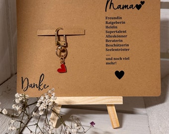 Muttertagskarte / Kraftpapier /Anhänger/ Muttertagsgeschenk
